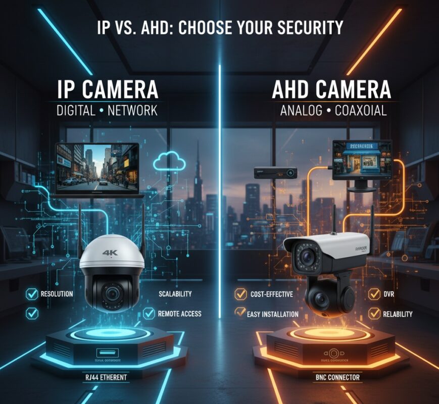 تفاوت بین دوربین مداربسته IP,AHD در چیست؟